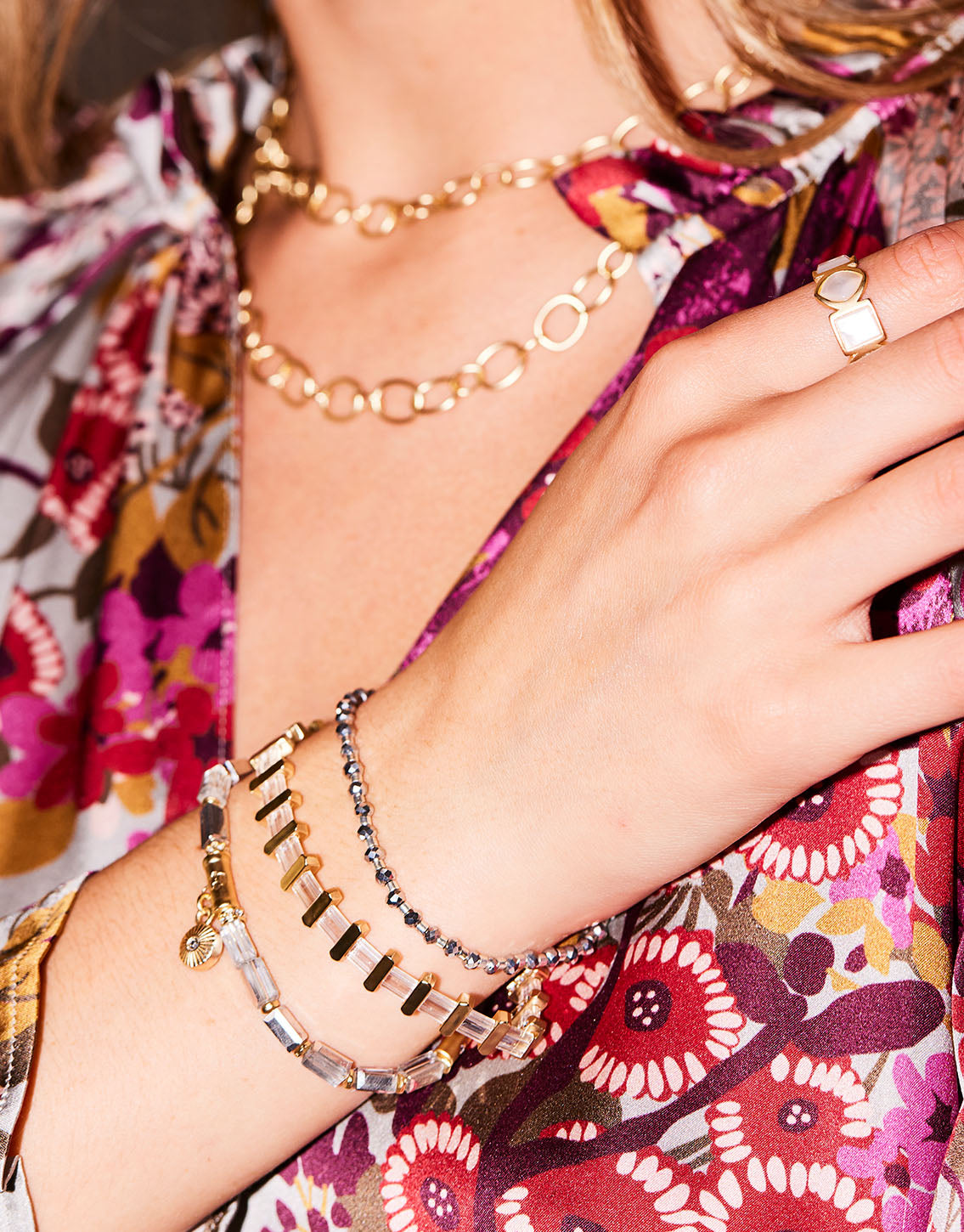 Sparkle Tila Stretch Bracelet Crystal - Image 4