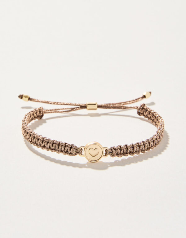 Friendship Bracelet Metallic Rose/Heart