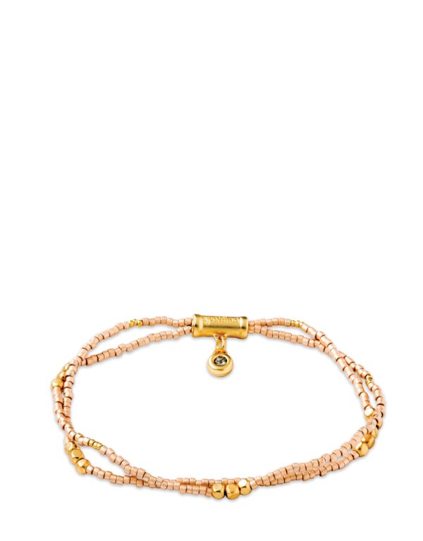 Double Bitty Stretch Bracelet Light Rose